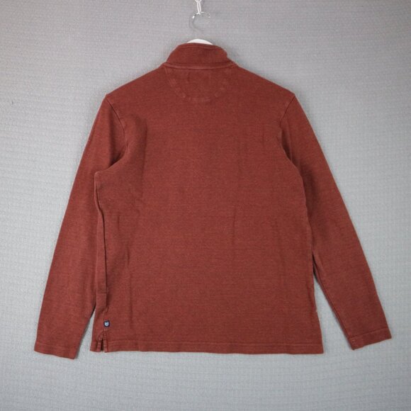 Chaps Quarter Zip Ralph Lauren Mens Orange Medium - Picture 2 of 7